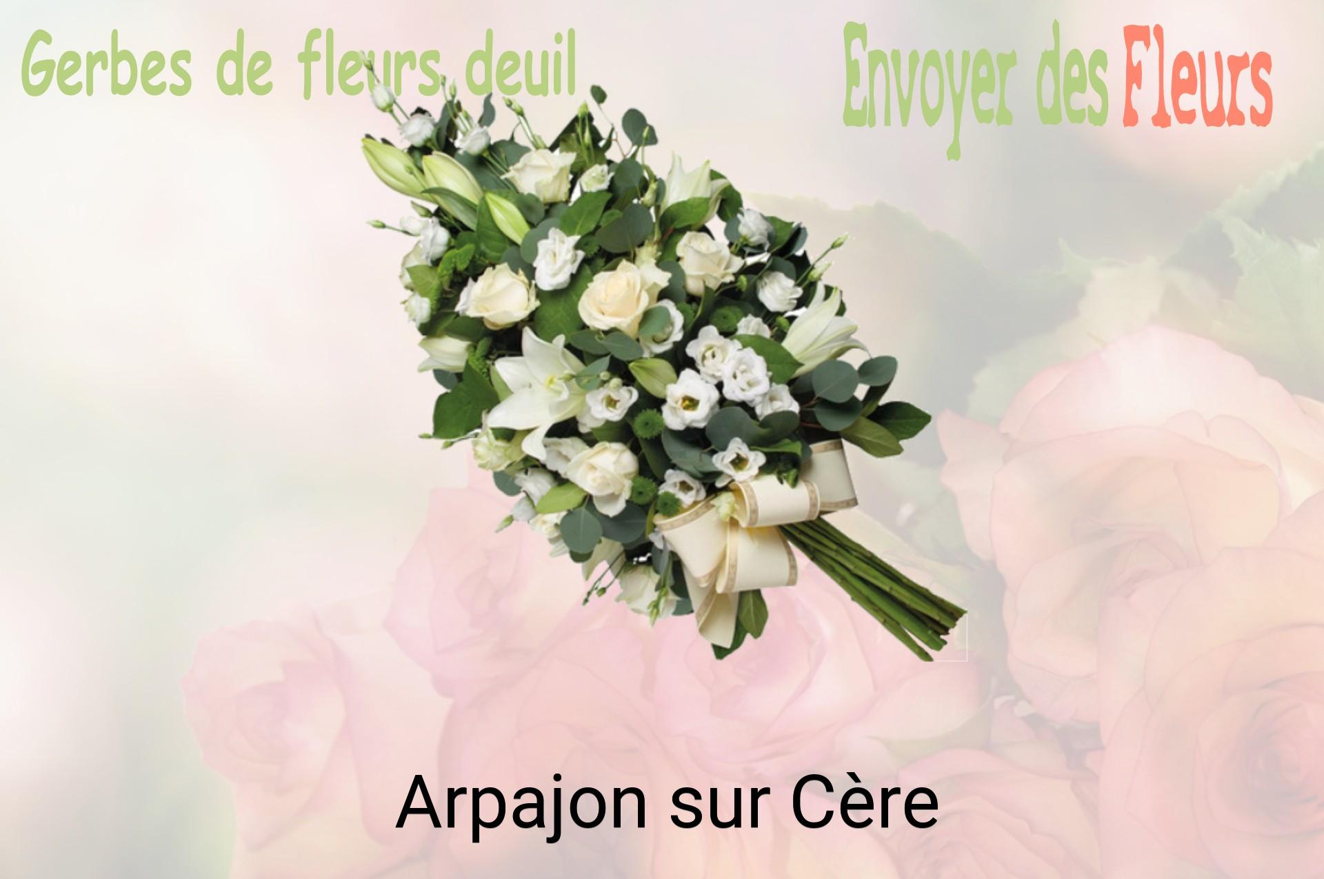 Gerbe de fleurs de deuil livrée à Arpajon-sur-Cère